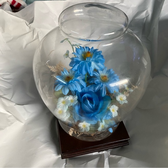 Vintage Floral Glass Terranium - Picture 1 of 7